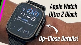 Apple Watch Ultra 2 Black Titanium Milanese  UpClose Details [upl. by Birchard343]