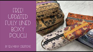 Fully Lined Boxy Pouch  Revised with more options [upl. by Aninaj]