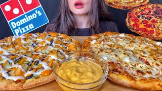 ASMR DOMINO’S CHEESE BURST  CHICKEN PIZZA MUKBANG No Talking EATING SOUNDS [upl. by Vale910]