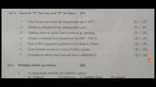 ENGINEERING MATERIALS amp CONSTRUCTION TECHNIQUE CIVIL  113 DAE 2ND YEAR PAPER 2023 SBTEconstruction [upl. by Xylina]