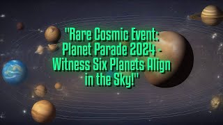 Rare Cosmic Event Planet Parade 2024  Witness Six Planets Align in the Sky [upl. by Recha]