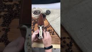 airbairn Sykes Knife With Deer Antler Handle Personalized Knife Steel Hunting Knife [upl. by Idette]