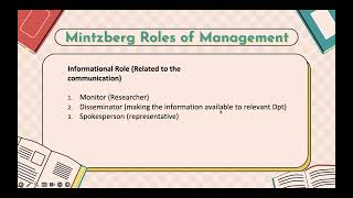 Roles of a manager by Henri Mintzberg As Level Business  Syllabus 2023 [upl. by Nnaeilsel]