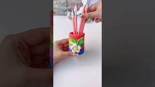 DIY clay pen holder idea craft diy artyoutubeshorts shorts [upl. by Robb393]