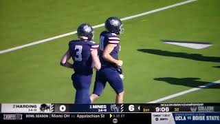 Colorado School of Mines QB John Matocha 2 yard TD pass to Noah Roper vs Harding in Div II champ [upl. by Gallenz]