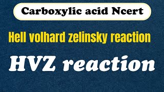 HVZ reaction  Hell volhard zelinsky reaction [upl. by Leavitt629]