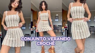 CONJUNTO VERANEIO  PAP CROCHET Tutorial  Passo a passo [upl. by Geraint364]