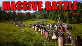 Manor Lords Combat  600 Man Massive Battle [upl. by Friedly]