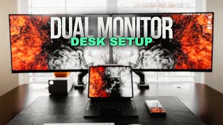 My Dual Monitor Desk Setup is Sleek amp Efficient [upl. by Akeret524]