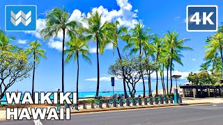 4K Exploring Waikiki in Honolulu Hawaii USA Walking Tour amp Travel Vacation Guide 🎧 Binaural Sound [upl. by Nrubyar]