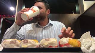 8 Burger King Double Cheeseburger Challenge [upl. by Vardon534]