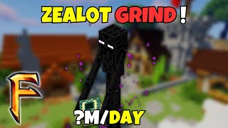 How Much Money Can Zealot Grind Makes   Fakepixel Skyblock [upl. by Arlynne]