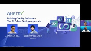 Webinar Building Quality Software—the AI Driven Testing Approach [upl. by Ailehc]