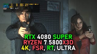 Resident Evil 2 RTX 4080 SUPER 4K FSR RT Ultra [upl. by Noswad]