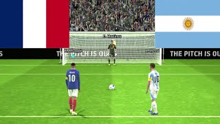 France vs Argentina  Penalty Shootout  k Mbappe vs L Messi  Efootball24 [upl. by Neelrihs]