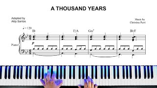 A Thousand Years  Christina Perri Piano Cover  Sheet music [upl. by Lunt263]