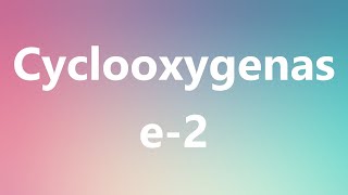 Cyclooxygenase2  Medical Definition and Pronunciation [upl. by Bunde424]