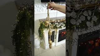 The easiest way to add Christmas lights to your fireplace ollnyclusterlights christmasdecor [upl. by Louisette]