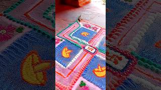 DIV rangoli idea  diwali special bts art easy rangoli shorts viralvideo new status [upl. by Rise]