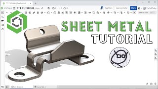 Onshape Sheet Metal Tutorial – THRU BRACKET [upl. by Brynne73]