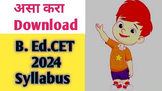 Download B Ed CET Syllabus 2024sciencecorridor6339 [upl. by Notsew28]