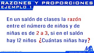 Razones y proporciones  Ejemplo 1 [upl. by Veleda]