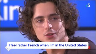 Interview with Timothée Chalamet in French with English translation [upl. by Kreegar576]