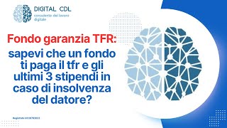 Sapevi che un fondo ti paga tfr e gli ultimi 3 stipendi se il datore di lavoro è insolvente [upl. by Mur360]