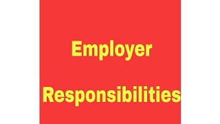 What are Employer responsibilities  Safety Study Hse Training [upl. by Eical617]