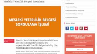 Mesleki Yeterlilik Belgesi Sorgulama  artunbelgelendirmecomtr [upl. by Desirae]