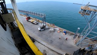 FORKLIFT IN ACTION STACKING CONCRETE WEIGHTS FOR CRANE STRENGTH TEST [upl. by Adlesirhc]