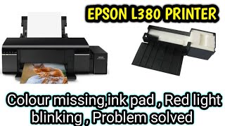 Epson L805 colour missing problem solve Epson l805 printer ink pad change Epson l805 red light [upl. by Janessa]