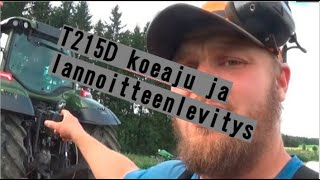 T215D koeaju ja lannoitteenlevitystä [upl. by Arimas4]