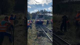 Railroad workers on Koszalin narrow gauge branch line MBxd2307 [upl. by Arbed]