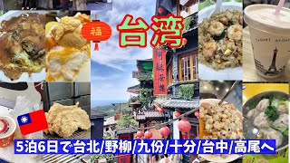 【台湾ぐるり旅】台北で食べて😊観光｜野柳・九份・十分へ｜灯籠も飛ばしました😍 [upl. by Nauhs]