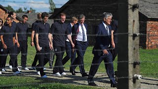 EURO 2012 England squad visit camp Auschwitz  FATV [upl. by Eirdua]