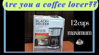 BLACK amp DECKER COFFEE MAKER IF YOU WATCH THIS UNTIL D END YOU MIGHT BUY ONE 👍  UNBOXING  REVIEW [upl. by Beetner]