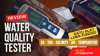 Water Quality Tester 5 in 1 EZ9909  Tester pH  TDS  EC  Salinity  Temperatur [upl. by Lednic890]