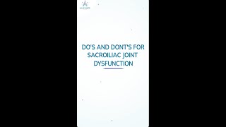 The Do’s and Don’ts of Sacroiliac Joint Dysfunction SI Joint Pain  Lower Back Pain [upl. by Quillon]