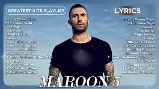 MAROON 5 Greatest Hits Full Album 2024  MAROON 5 Best Songs  Top 15 Hits Playlist Of All Time [upl. by Jared]