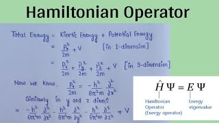 Hamiltonian Operator  Quantum Mechanics  Hamiltonian Operator explained in short [upl. by Aleda499]