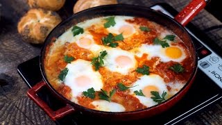 Shakshuka  Eggs in Tomato Sauce Recipe [upl. by Ignacio893]