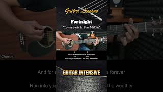 Fortnight  Taylor Swift feat Post Malone  EASY Guitar Lessons chordgitar tutorialgitar [upl. by Sherrer]