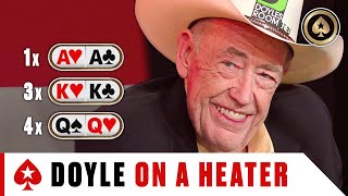 Doyle Brunson dealt KKQQAA crazy amount of times ♠️Best of The Big Game ♠️ PokerStars [upl. by Nylarac616]