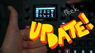 Syntakt Software Update Peek [upl. by Nueoht395]