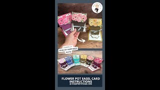 Make Flower Pot Easel Cards shorts [upl. by Weed]