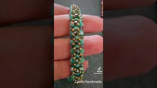 Rondelle bracelet diy handmadebeadedjewelry beads handmade handbeadedjewelry [upl. by Marlee]