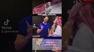 Jeque árabe regala raqueta de oro a Rafael Nadal por su trayectoria [upl. by Beverley]