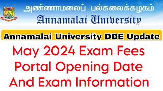 Annamalai University Two Important Latest Updates 👍 [upl. by Trebma]