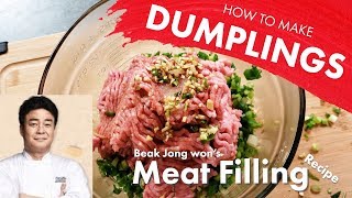 How to Make the Meat filling for Dumplings Mandu [upl. by Waterman]